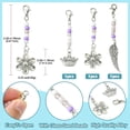 thumbnail image 3 of Flower/Crown/Wing Alloy & Glass Pendant Decorations with Alloy Lobster Claw Clasps Mixed Color 56~70mm 3pcs/set, 3 of 6