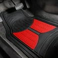 thumbnail image 4 of FH Group Universal Trimmable 3pcs Rubber Red Car Floor Mats w. Air Freshener, 4 of 6