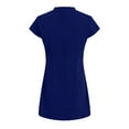 thumbnail image 6 of GEWSEY Women's Casual T Shirt Dress Summer Short Sleeve Swing Dresses with Pockets (Blue, M), 6 of 6