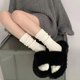 thumbnail image 1 of Calcetines apilables de tubo alto con boca suelta y aguja gruesa para mujer, de primavera y verano, de moda, blancos, largos, de color sólido, 1 of 1