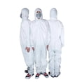 thumbnail image 1 of 5 uds ropa protectora desechable PP membrana transpirable ropa protectora con capucha con pies adulto blanco XL, 1 of 2