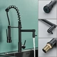 Senlesen Spring Kitchen Faucets Pull Down Kitchen Sink Faucet Brass