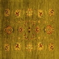thumbnail image 1 of Ahgly Company Machine Washable Indoor Square Oriental Yellow Industrial Area Rugs, 3' Square, 1 of 4