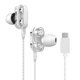 thumbnail image 2 of Seitruly Auriculares intrauditivos con cable de 3,5mm, auriculares HIFI para música, deporte, juegos, auriculares con micrófono para IPhone, Xiaomi, Cables de audio/vídeo Blanco, 2 of 8