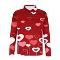 thumbnail image 5 of Blusa y camisa de manga larga con cuello vuelto para hombre, jersey de solapa con cremallera de manga larga, blusa informal con estampado de San Valentín para hombre, blusa de poliéster, 5 of 5