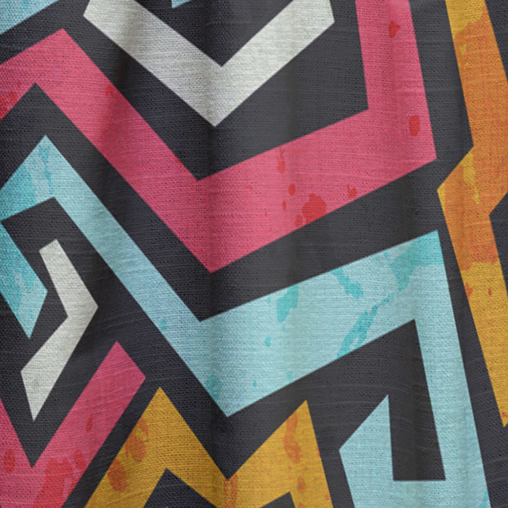 Designart 'Grunge Effect With Bright Graffiti Pattern' Modern & Contemporary Curtain Panel