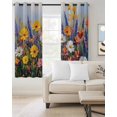 thumbnail image 2 of Vintage Floral Blackout Curtains for Bedroom Living Room Darkening Curtains 90 Inch Spring Oil Painting Abstract Botanical Black Out Window Curtain Privacy Window Treatment Grommet Drapes 52"x90"x2, 2 of 9