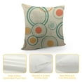 thumbnail image 4 of Nawypu  Kaleidoscope Throw Pillow Cover Orange and Turquoise Circles and Dots Ethnic Style Pattern Decorative Square Pillow Case for Home Bedroom Living Room Cushion Cover, 4 of 5