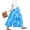 Azure, variant on Women's Blue Floral Printed Cotton Wide Leg Crop Palazzo Pants High Waist Loose