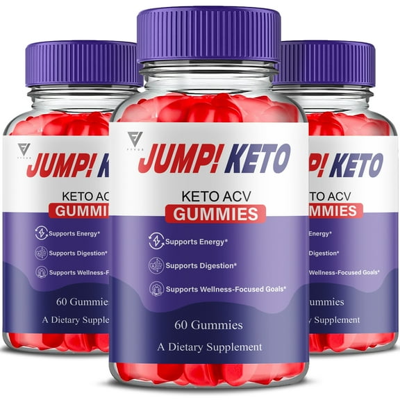 (3 Pack) Jump Keto Advanced ACV Gummies, Jump Keto Maximum Strength Daily Multivitamin Health Supplement (180 Gummies)