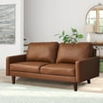 thumbnail image 5 of HomeStock Modern Motifs Stylish Modern Comfortable Couch for Living Room & Office Seating-Color:Brown,Size:Leather Sofa, 5 of 5