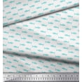 thumbnail image 2 of Soimoi Tissu en Coton Vert Motif Poisson Océan 1 Yard 42 Pouces de Large, 2 of 2