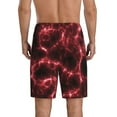 thumbnail image 3 of Bixox Men's Red Line printed lightweight casual shorts, soft sleep shorts with pockets., 3 of 7