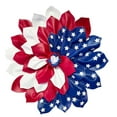 thumbnail image 2 of 250th Anniversary Patriotic Wreath for Front Door –15.74inch American Flag Theme 4th of July Red White Blue Handmade Flower Garland,Memorial Day Independence Day Hanging Decoration for Window Wall, 2 of 3