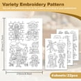 thumbnail image 2 of 22Pcs Mummy Water Soluble Hand Sewing Stabilizers 8.3"x11.7" Funny Mummy Embroidery Pattern Stabilizer 4 Sheets Cute Stick and Stitch Embroidery Paper Sticker, 2 of 7