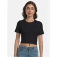 thumbnail image 6 of Women's Basic Teen Tee Workout Crewneck Short Sleeve Slim Fitted Casual Crop Top, 6 of 6