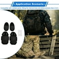 thumbnail image 3 of Conjunto de rodilleras y coderas de tamaño único Unique Bargains 45-180° Bend equipo de protección para ciclismo y patinaje negro con concha de plástico TPE, 3 of 7