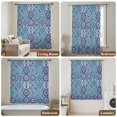 thumbnail image 6 of Vintage Morocco Sheer Curtains 45 Inches Long, Traditional Tribal Abstract Geometric Blue Light Filering Curtains, Breathable Simi Curtain Privacy Drapes for Kitchen Bathroom Small Window Treatment, 6 of 9