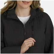 Land's End Women's Quilted Jacket, Black, Small