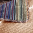 thumbnail image 3 of 3 Piece 100% Cotton Striped Quilt Set Lightweight Bedspread Set CP324, 3 of 11
