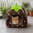 thumbnail image 4 of Strawberry-Shaped Small Pet Bed, Removable Washable 3-in-1 Hideout Tent for Guinea Pigs, Rabbits, Cats & Small Animals, 4 of 6