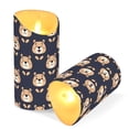 thumbnail image 3 of Happy Bear Pattern Flameless Candles 2 PCS with Remote Realistic Moving Flame LED Tapered Pillar Set for Home Decor, 3 of 7