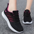 thumbnail image 5 of Walking Shoes Women,Womens Slip On Shoes,Womens Gym Shoes,Womens Sneakers Lightweight Running Shoes Mesh Breathable Fashion Sneakers Athletic Comfortable Casual Non Slip Walking Shoes,Hot Pink,7, 5 of 9