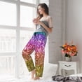thumbnail image 6 of Picia Glitter Rainbow Womens Soft Woven Cotton Elastic Waistband Sleep Pajama Pant Lounge Sleep Pant With Pockets And Drawstring-, 6 of 9