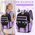 thumbnail image 2 of DAKIMOE School Backpack for Teens Middle School Bookbag Students Lightweight Durable Casual Outdoor Daypack College, 2 of 10