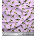 thumbnail image 1 of Soimoi Cotton Poplin Fabric Flycathcer Bird Printed Fabric 1 Yard 56 Inch Wide, 1 of 1