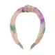 thumbnail image 4 of Accesorios Únicos 1 Pc Diadema de Nudo Arrugado Impresa Exquisita Rosa Púrpura Verde, 4 of 6