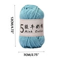 thumbnail image 3 of Foqnuq 5 Strands Milk Cotton Yarn for Crochet & Knitting, Acrylic Thread for DIY Projects, Baby Sweater, Dolls, Bags, Scarves - 50g, 325m Soft & Durable, 3 of 6
