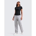 thumbnail image 3 of Camisa CRZ YOGA de modal acanalado de manga corta negra para mujer, 3 of 6