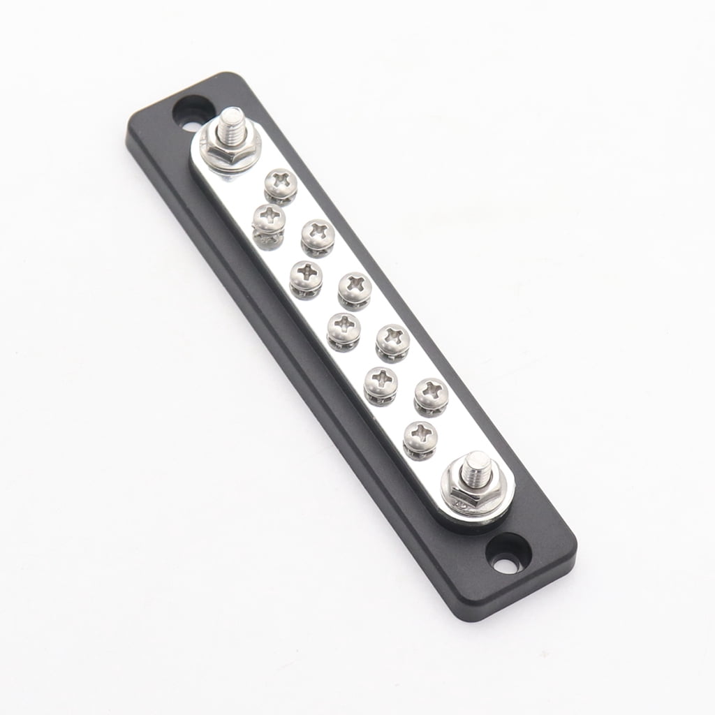 BQBQERT Terminals Power Distribution Block Busbar with Transparent Cover Heavy Duty 10 Way 2 Terminal Bus