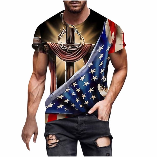 Camisas para Hombre Impresión Casual Top de Moda, Camisas a Rayas para Hombres Ropa de Pascua para Fiestas Y Diarios
