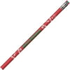 Moon Products Merry Christmas Themed Pencils, #2 Lead, Assorted Barrel Colors, Pack Of 12