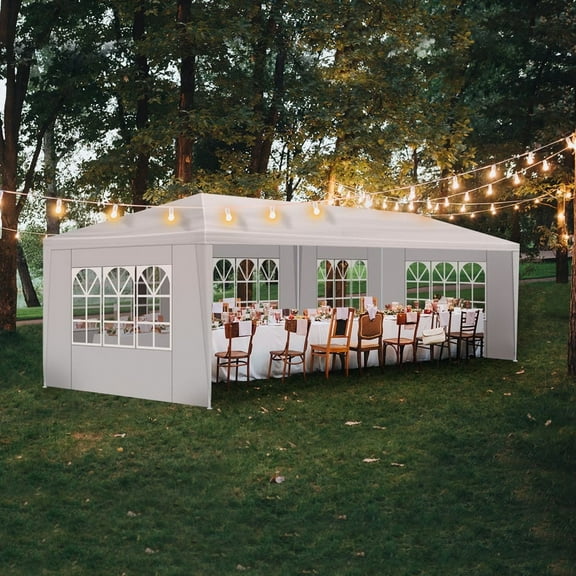 Outdoor 10' X 30' Canopy Tent with 5 Side Walls for Party Wedding Camping and BBQ