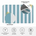 thumbnail image 3 of Aqua Striped Door Mat Indoor Outdoor, Modern Farmhouse Blue White Stripes Non Slip Welcome Mat with Rubber Backing, Absorbent Fabric Front Door Mats Entryway Rug for Home Patio Entrance 20"x31.5", 3 of 8