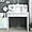 White With Usb Ports, variant on AINUO 31.5 Inch Small White Writing Desk with Hutch & USB Charging Ports, Home Office Study Desk with Drawers, Space Saving Makeup Dressing Table for Kids Students, Ideal Home Gifts