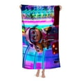 thumbnail image 3 of Vivo Toalla de playa de secado rápido con diseño temático, regalo para mujeres y niñas, ideal para cumpleaños, fans, amantes de la música, uso en la playa o al aire libre, 78 × 160 cm, 3 of 6