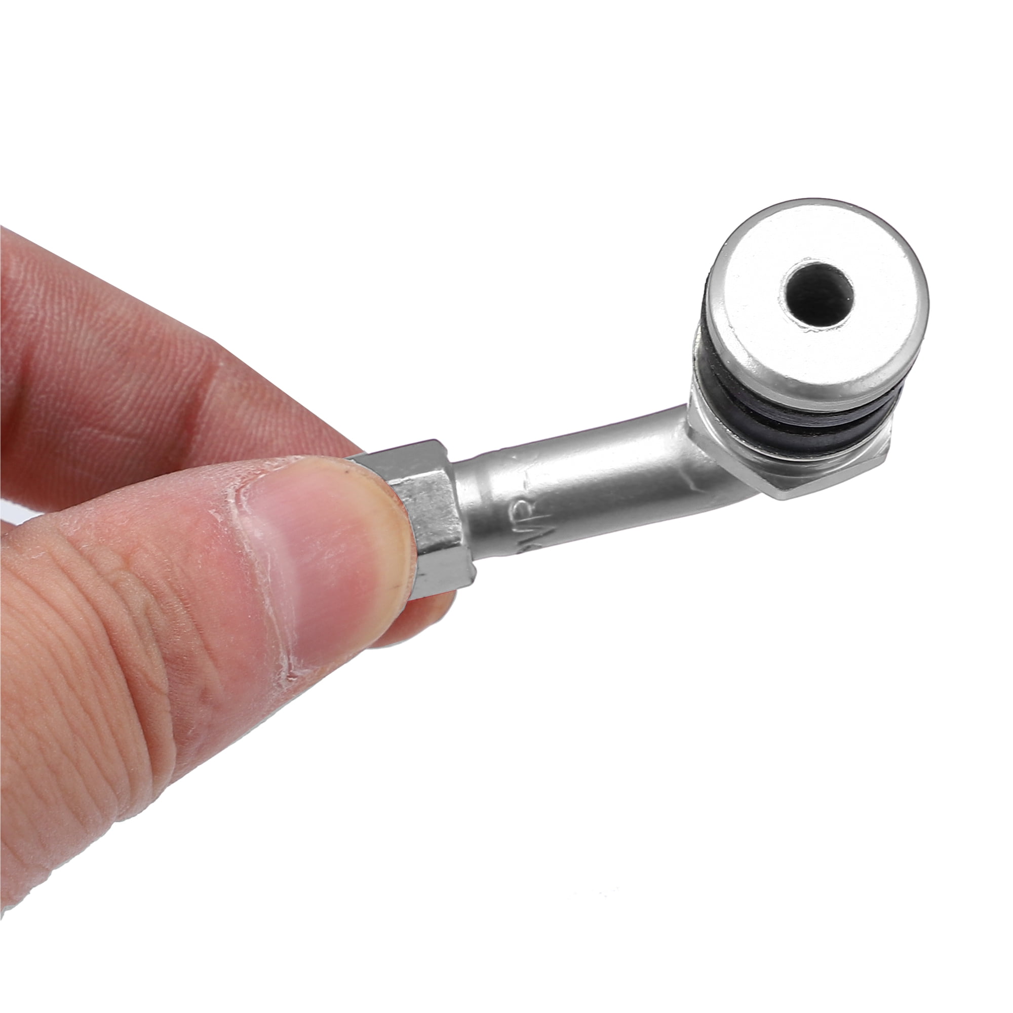 Unique Bargains 4pcs Metal 90 Degree Valve Stem Extension for Car Motorcycle Silver Tone