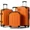 Orange, variant on 3 Piece Luggage Sets Hardshell Lightweight Suitcase with TSA Lock Spinner Wheels, Wine Red