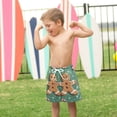 thumbnail image 4 of FORMRS Boys Swim Trunks Quick Dry Mesh Liner Boardshorts Sizes XS-XL, Christmas Gingerbread, 4 of 7