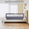 thumbnail image 4 of INFANS Bed Rail for Toddlers, 59" Foldable Safety Baby Rail Fit for Kids Twin, Extra Long Swing Down Bed Guardrail for Queen, Full, King Mattress Side Guard, 4 of 6