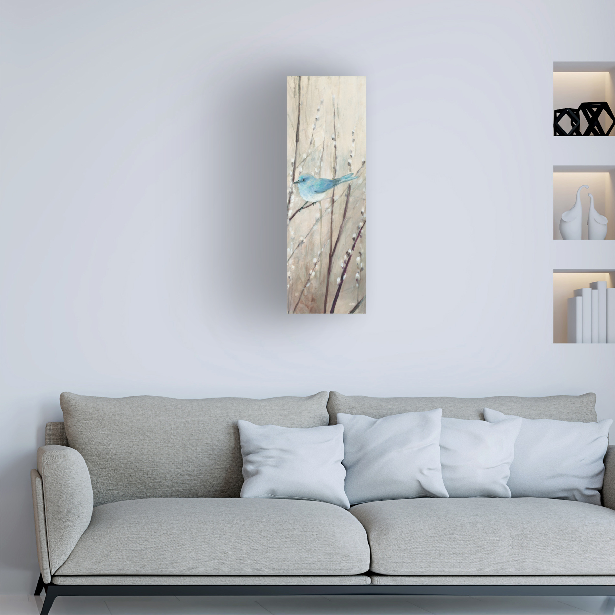 Trademark Fine Art 'Pretty Birds Neutral III' Canvas Art by Julia Purinton