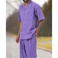 thumbnail image 3 of Nueva camiseta de moda de verano + pantalón, 2 piezas, camiseta + pantalón, moda para hombre, estilo Harajuku, retro, rayas verticales y horizontales, camisetas para hombre, 3 of 5