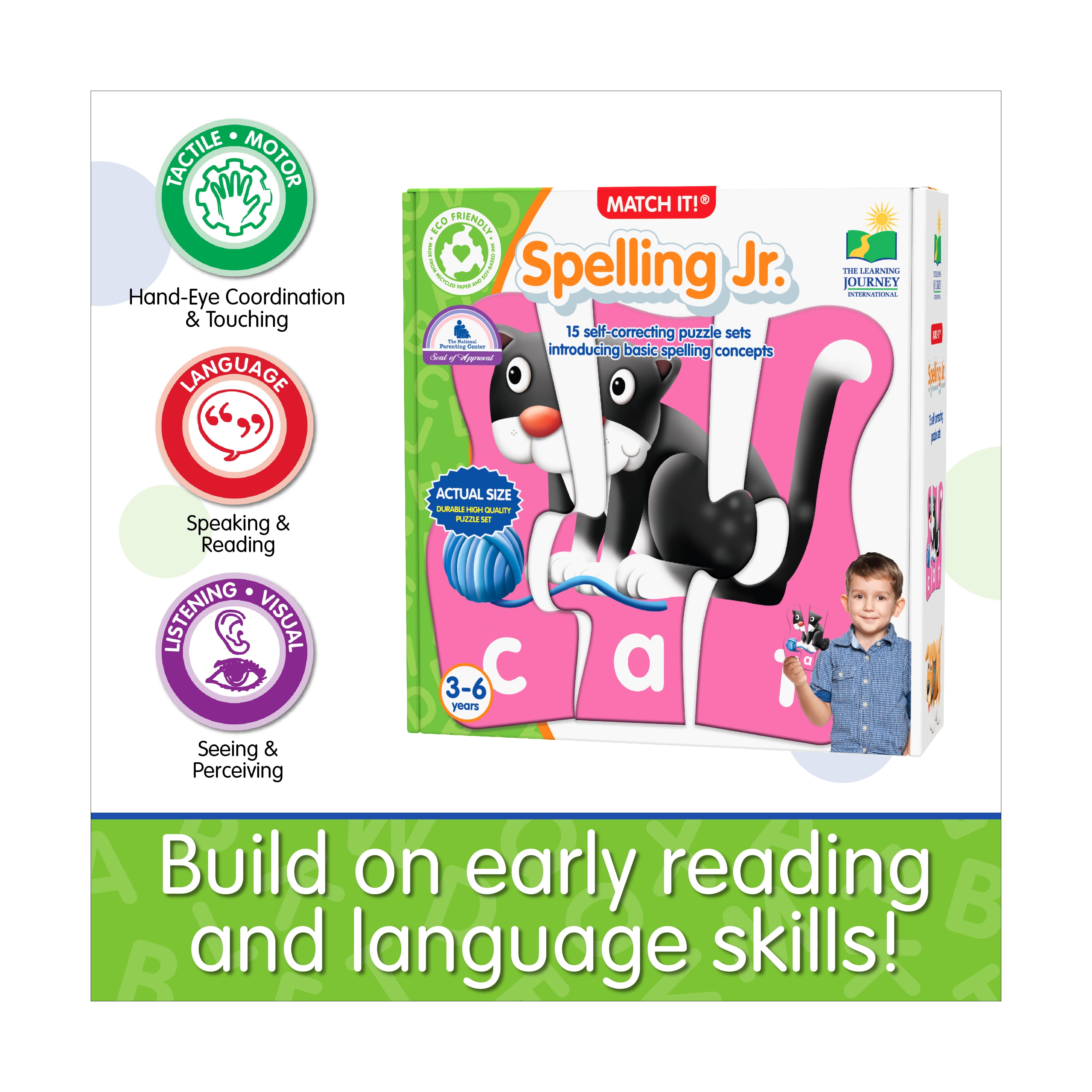 The Learning Journey Match It! Spelling Jr. Preschool Educational