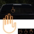 thumbnail image 3 of Zootealy Car Gesture Light with Remote Control, Funny Hand Signal LED Lamp for Car, Safety Warning Light, Anti-Rear-end Decorative Light, Orange Color, Battery Powered, Women's Version, 3 of 7