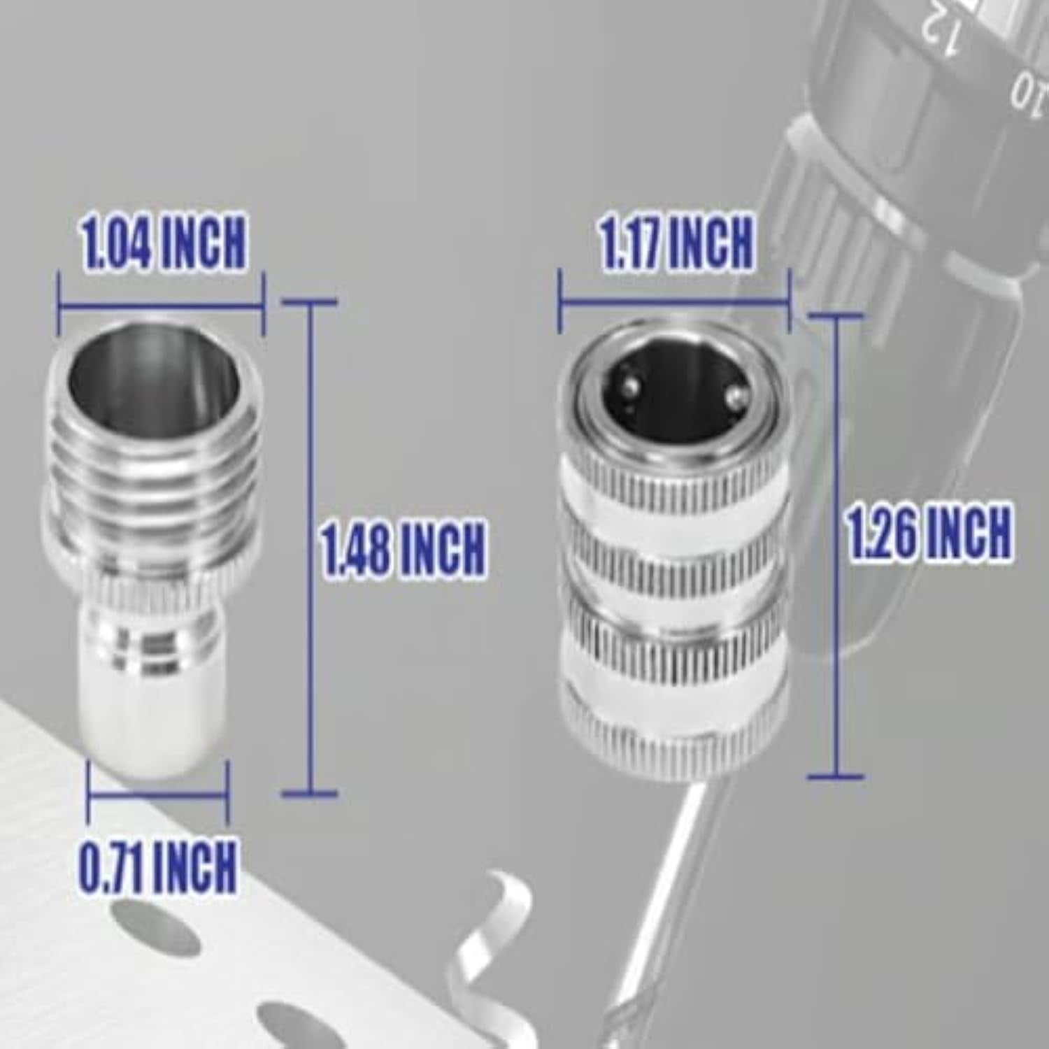 4 Set Stainless Steel Garden Hose Quick Connect Fittings Set - 3/4" GHT Garden Hose Quick Connect Kit, Stainless Steel Removable Aerator Adapter for Any Outdoor Setup (3 Set)