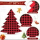 thumbnail image 4 of 3 piezas de decoración de mesa de árbol de Navidad con cuadros escoceses de búfalo, letrero para el hogar, estante de madera decorativo, 4 of 5